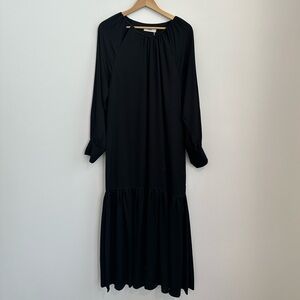Black Low Waist Cut Out Maxi Dress